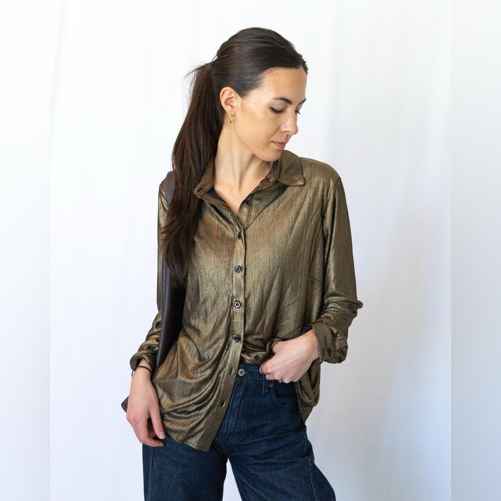 Gold Button Down